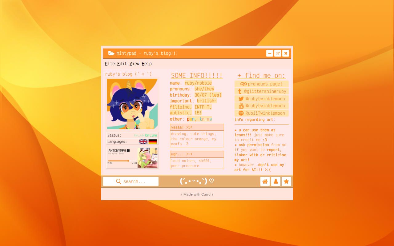 ruby's blog! :D